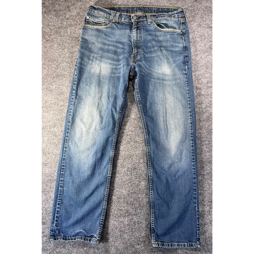 Levi's 505 Jeans Men's 36x30(29) Regular Fit Straight Leg Blue Faded Stonewash